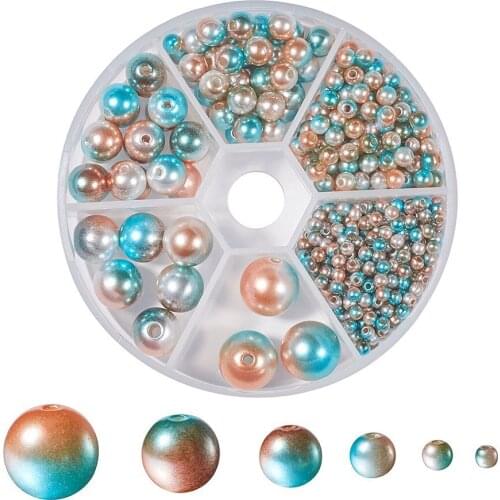 56PS imitation pearl well-shaped beads set illusion ABS plastic bead handmade jewelry accessories DIY beads