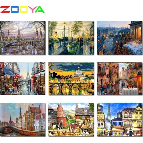 ZOOYA Diamond Painting Full Square New Arrival Diamond Mosaic Landscape Embroidery Diamond Diamond Mosaic Home Decoration A0123