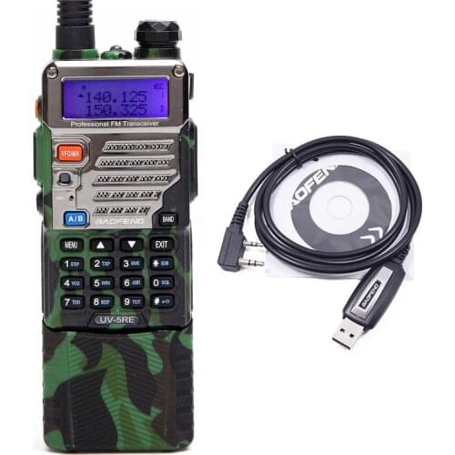 BAOFENG UV-5RE Walkie Talkie 8W powerful 3800mAh Dual Band 10 km long range cb two way radio Upgrade of UV 5RE+Programming Cable