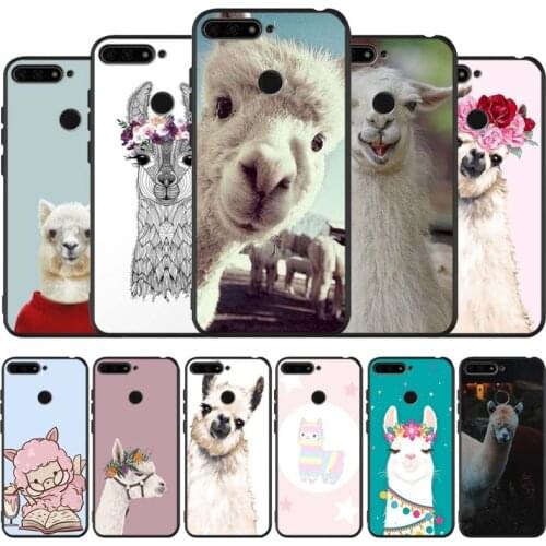 Alpaca black Silicone Phone Case For honor 30 20 Pro 8 8X 9 10 20 Lite Mate 10 20 30 Lite Pro cover