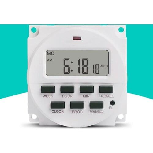 Digital Timer 12V DC 7 Days Programmable Time Switch 15.98 Inch LCD TM618N-4 Measurement Tools New 2019