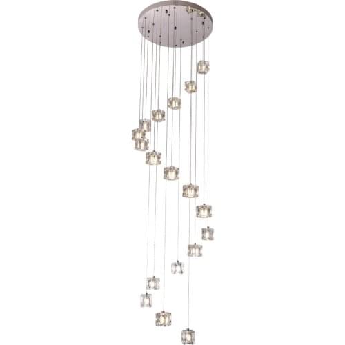 Long Led Cone Pendant Lights Double Stair Pendant Lamp Stairwell Pendant Light Fixture glass pendant light for Dining Room Lamps