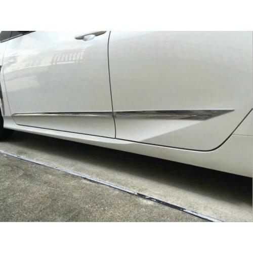 For Toyota Prius Prime PHV 2017 2018 2019 ABS Chrome Side Car Body Molding Trim Cover Trim 4pcs Car Styling Accessories