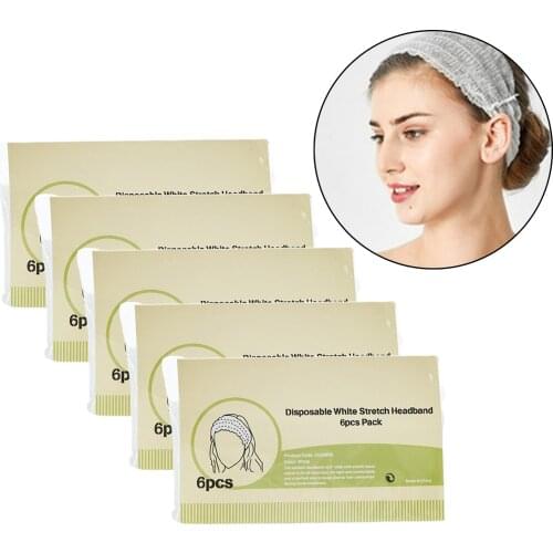 Stretch Headbands Disposable Headbands with Convenient Closure Elastic Soft Headband for Wome Girls Makeup Pack of 30