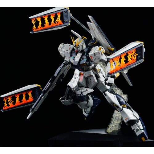 RG MG RX-93-v2 Hi-v Gundam Floating gun scene special effects Fluorescence Action figure Assemble Model Toys
