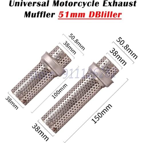 51mm Motorcycle Exhaus tescape Insert Silencer Racing Removable DB Killer Delete Noise Sound Silencer Eliminator