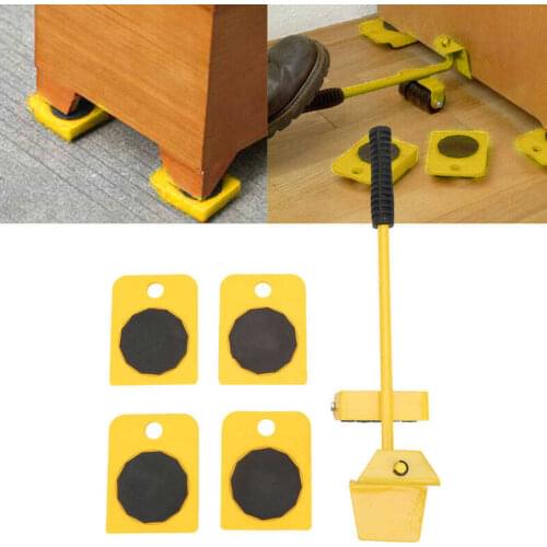 102 x 80 x 22mm 150KG Furniture Transport Set Yellow Lifter Moving Plate For Heavy Objects Bearing Moving Tools
