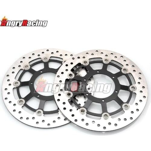 2XPCS Round Motorcycle Front Brake Disc Rotors For Honda CB1000R CB 1000 R CB1000 R CB 1000R 2008-2016