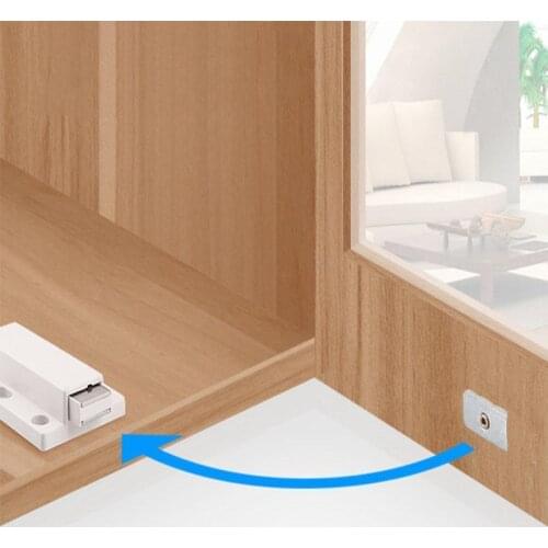 Magnetic Press Rebound Device Door Stopper Hidden Door Holders Catch Floor Nail-free Doorstop Furniture Hardware Single Door 2Pc