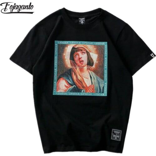 FOJAGANTO Brand Men T-Shirts New Printing Male T Shirt Mens Street Hip Hop Fashion Comfortable Tee Top 100% Cotton