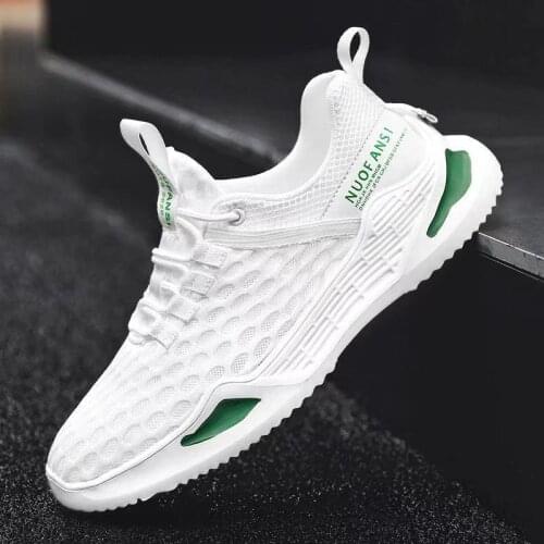 Mens Running Mesh Shoes Net 2021 New Sports Casual Shoes Anti Slip Comfortable Summer and Autumn Trend Mens Portable Shoes