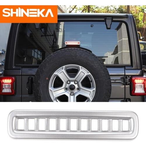 SHINEKA Lamp Hoods ABS Car Additional Brake Lights Cover Stickers Advanced Configuration Car Styling For Jeep Wrangler JL 2018