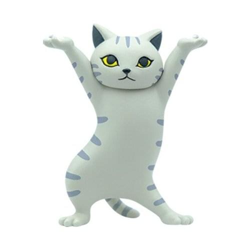 Enchanting cat pen holder pen holder cute cat capsule toy rack decoration