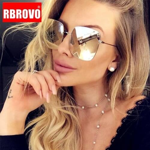 RBROVO Metal Square Sunglasses Women 2021 Brand Designer Vintage Sun Glasses Women/Men Vintage Gradient Male Oculos Feminino