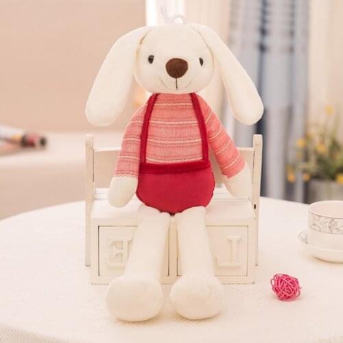 Children Kids Cartoon Sugar Candy Rabbit Plush Doll Cute Rabbit Long Ear Bedroom Soft Stuffed Doll Toys Sugar Grab Doll