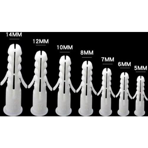 Plastic Nails Wall-Plug Fastening & Mounting Anchor Screw Wall Anchoring Expansion Screws Assortment Kit M6/M8/M10/M12