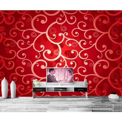 Custom papel de parede. Red Texture Tracery wallpapers,living room tv sofa wall bedroom restaurant waterproof wallpaper
