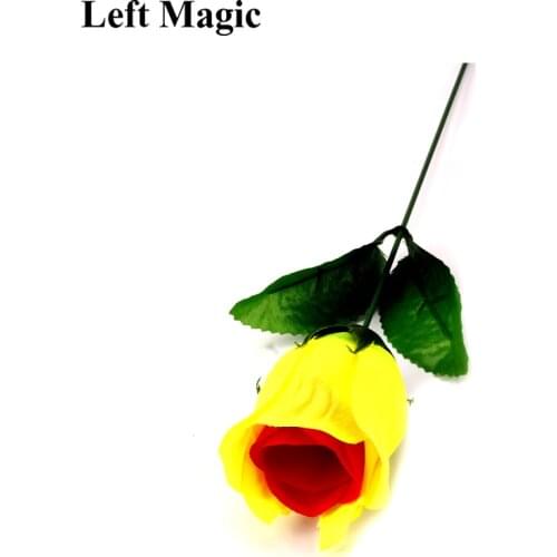 Discoloration Roses (Red Change Yellow) Rose Magic Tricks Change Valentine 'S Day Color Roses Flower Magic Trick Fun Toys G8022