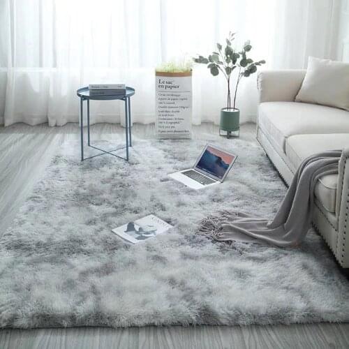 LISM Super Soft Carpet Tie Dyeing Plush Soft Carpets For Living Room Bedroom Anti-slip Floor Mats Bedroom Carpet Rugs