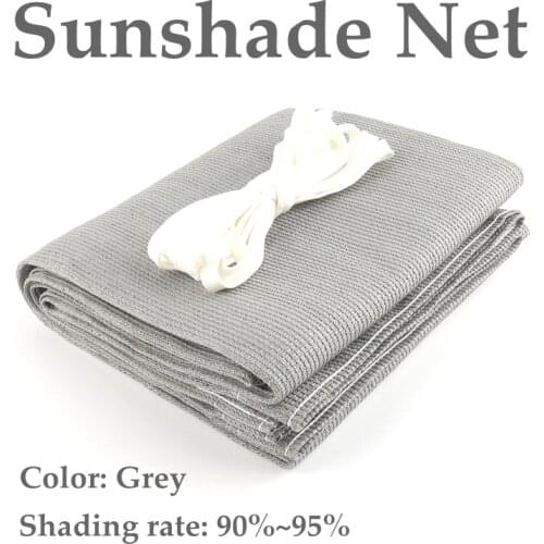 Custom HDPE Grey Sun Shade Net Anti-UV Shading Rate 95% Terrace Canopy Shading Sail Balcony Shade Privacy Net Garden Fence Net