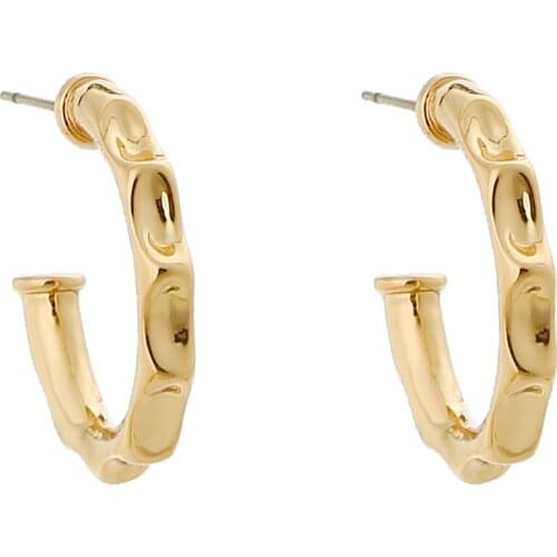 Women Earrings Golden C Shaped Earrings Banquet Couple Wedding Earrings Fashion Exaggerated Jewelry Birthday Gift for Girlfriend