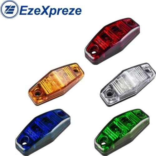 1pc 12V Car LED Side Marker Light Lamp 2.5 Inch Clearance Red Blue Amber Truck Side Indicator Turn Trailer