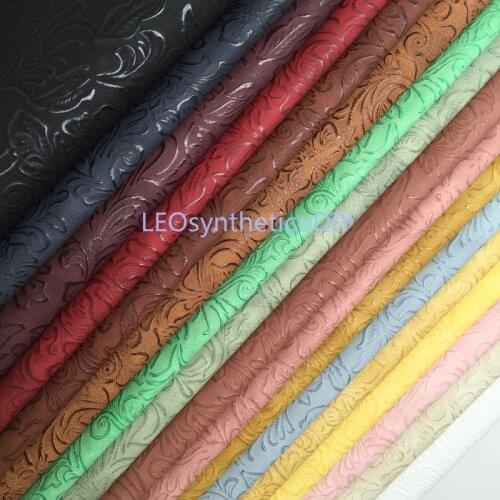 1PC 21X29CM Vintage Flowers Embossed Synthetic Leather Fabric Leather Sheets, PU Leather For Making Bows LEOsyntheticoDIY T483