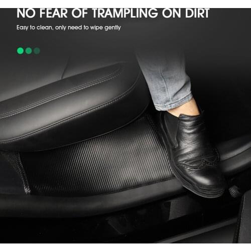 2021 Leather Car Door Sill Protector Sill Plate Protector for Tesla Model Y Sill Scuff Plate Guard Door Entry Scratch Protector