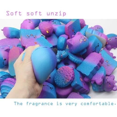 5PCS PU Starry Sky wipes anti-stress toys Slow Rebound Decompression Bread Toys squishy squishi toys for children