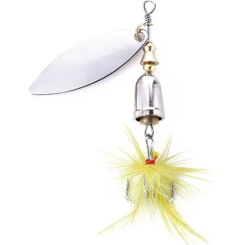 6g Shone Spoon Fishing Lures Feathered Hook Artificial Bait Metal Spinner Fishing Tackle Spoonbaits Lures