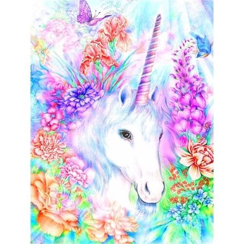 5D DIY Full Round/Square Diamond Painting Flower & Unicorn 3D Embroidery Cross Stitch Rhinestone Mosaic Home Decor Art Y200