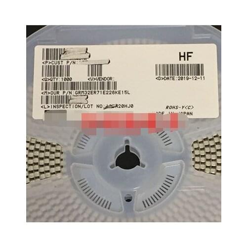 Free Shipping 1000pcs/LOT MLCC 1210 22UF 25V 10% GRM32ER71E226KE15L FUSE