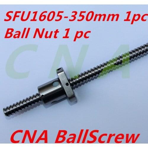 Free Shipping SFU1605 350mm RM1605 350mm C7 Rolled Ball screw 1pcs+1pcs ballnut cnc parts