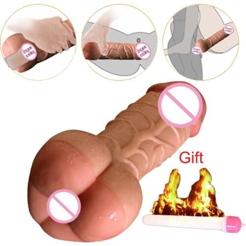 Super Realistic Cock Penis Enlarger Sleeve With Pussy Ass Vagina Men Women Masturbator Big Dildo For Couples Gay Sex Toys