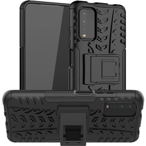 For Xiaomi Redmi 9 Power Case Luxury TPU + PC Cover Stand Armor Shockproof Case For Xiaomi Redmi 9T Redmi9T Full Phone Cases