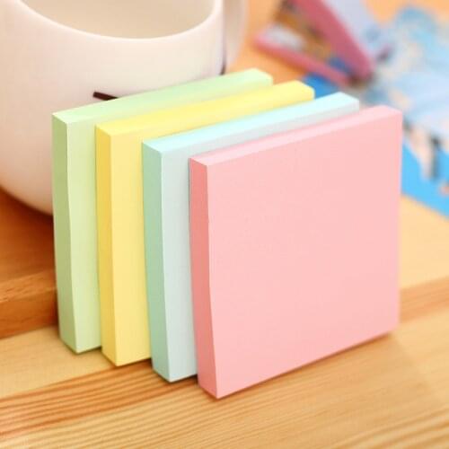 Deli 7156 color note paper, note sticker 76 * 76mm (100 pieces) note book, notice paste, n times paste