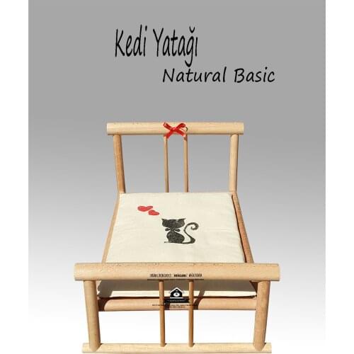 Cat Bed-Wood Crafts Cat Bed Natural Basic-Bed Frame