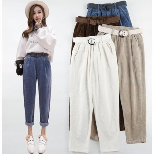 DICLOUD Women's Corduroy Trousers