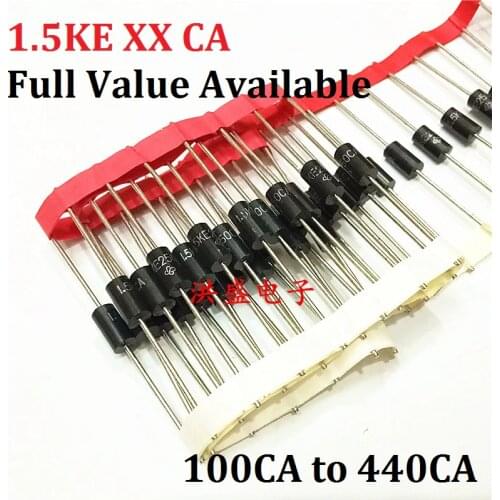 20PCS TVS diode 1.5KE100CA/150CA/180CA/200CA/160CA/220CA120CA/130CA//250CA/300CA/350CA/400CA 440CA 1.5KE diodes Free Ship
