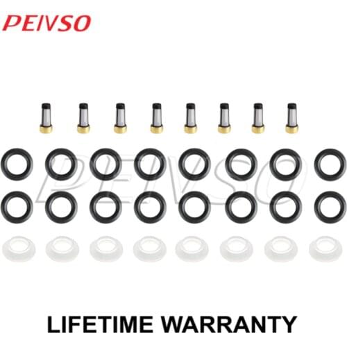 For Dodge 5.9 Fuel Injector Repair Rebuild Service Kit Orings Filters Caps