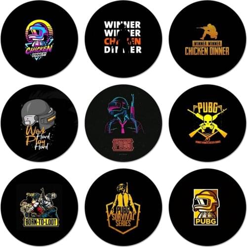 PUBG Game Cool Icons Pins Badge Decoration Brooches Metal Badges For Backpack Decoration