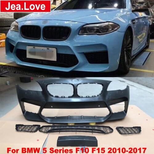 Modify to M5 Style PP Unpainted Front Bumper Car Body Modification Kit For BMW 5 Series F10 F15 2010-2017