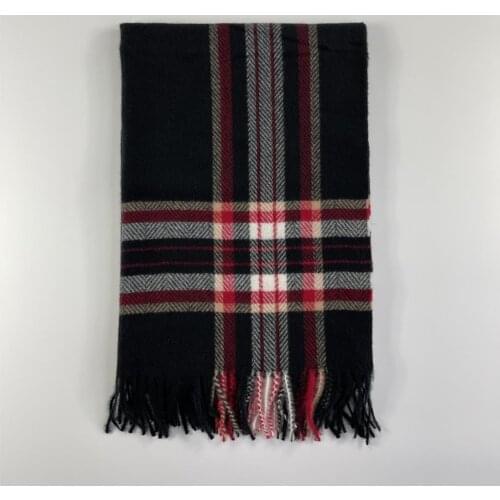 KENSHELLEY Hot Sale Classic Plaid Winter Scarf Check Pattern Cashmere Warm Scarf Urban Windproof British Tassel Shawls Scarf