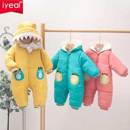IYEAL Overalls Winter Jumpsuit Children Baby Newborn Snowsuit Snow Wear Coat Boy Warm Romper Down Cotton Girl Clothes Bodysui