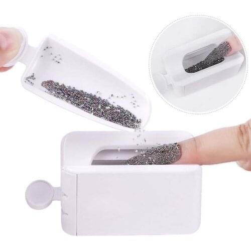 Safe Nail Powder Container Recycling Tray Two Tiers With Funnel Dip&Glitter Powder Nails Art Recovery Box Saver