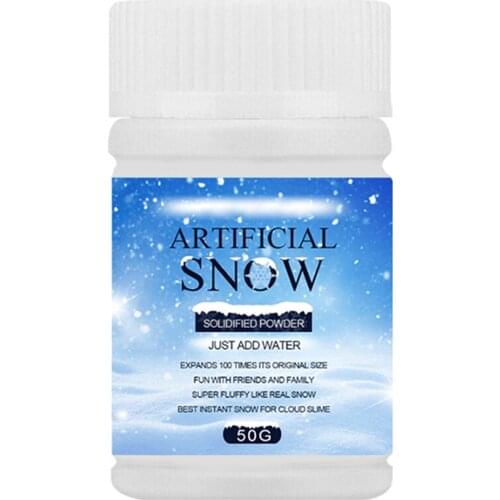 Instant Fake Snow Powder Expand 100 Time Artificial Snow Coagulant Add Water 50g 100g For Decarating NIN668