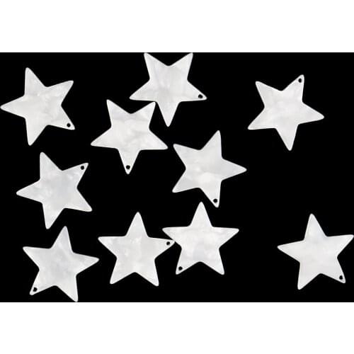 10pcs Mix Color Jewelry Star Crafts DIY Earring Connectors for Bracelet Necklace Pendant Fashion Accessories Making 21x21mm