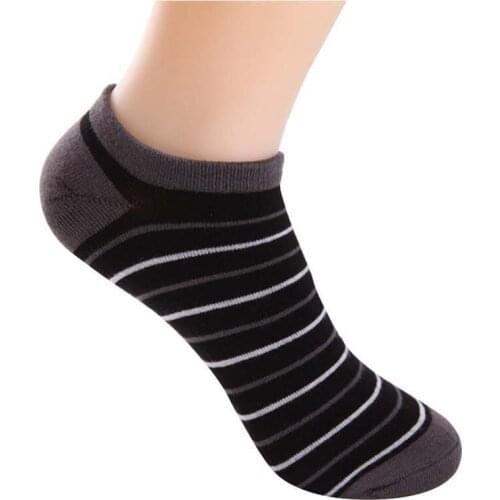 5pairs Men Socks Summer Autumn Thin Comfort Socks Man Ankle Fashion Classic Striped Bamboo Cotton Male Sock Meias Sox Calcetines