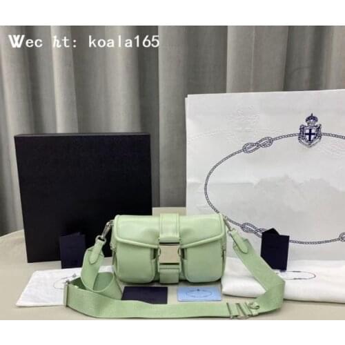 New double bag MESSENGER BAG canvas with full leather advanced single shoulder underarm womens bag Versatile Single Bag