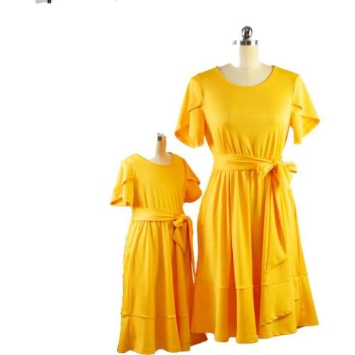2020 new clothes Family Christmas fashion mother and daughter dress baby child 5 colors dress mom family matching clothes
